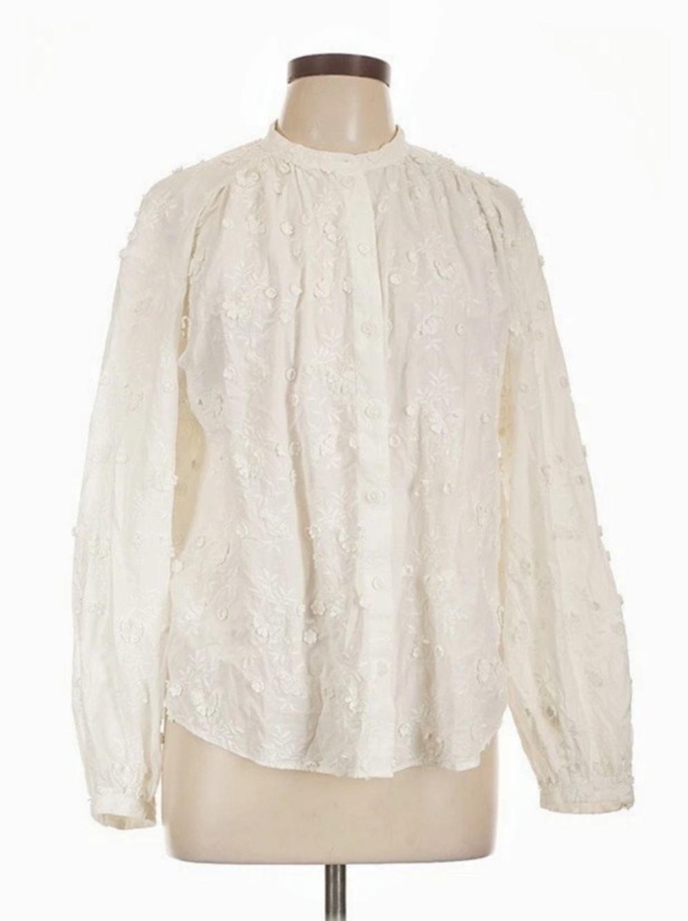 & Other Stories Floral Long Sleeve Blouse in Cream Like New